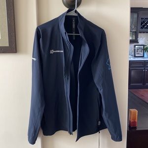 Lululemon expeditionist jacket with printed race logo